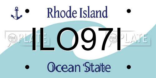 ILO97I Rhode Island License Plate
