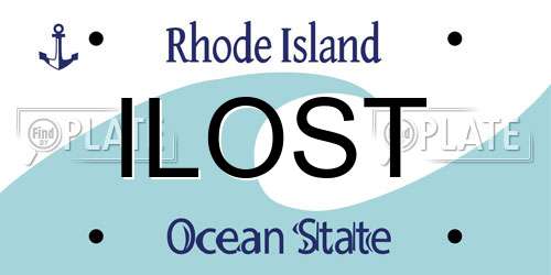 ILOST Rhode Island License Plate