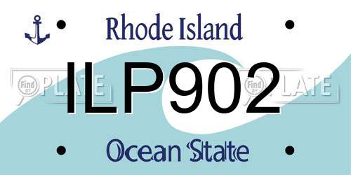 ILP902 Rhode Island License Plate