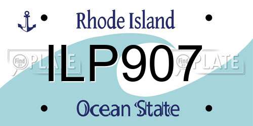 ILP907 Rhode Island License Plate