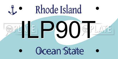 ILP90T Rhode Island License Plate