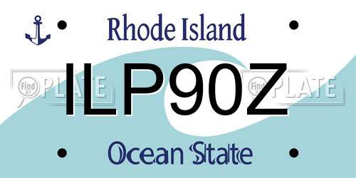 ILP90Z Rhode Island License Plate