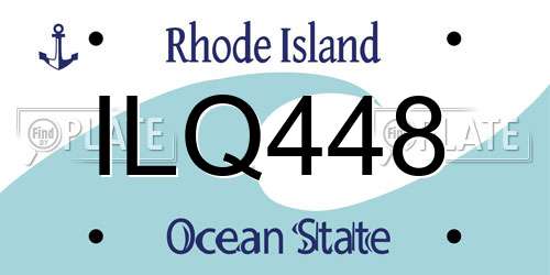 ILQ448 Rhode Island License Plate