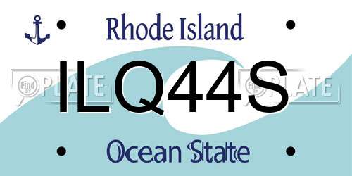 ILQ44S Rhode Island License Plate