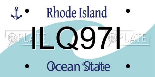 ILQ97I Rhode Island License Plate