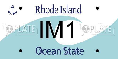 IM1 Rhode Island License Plate