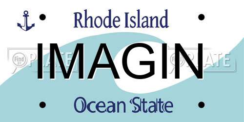 IMAGIN Rhode Island License Plate