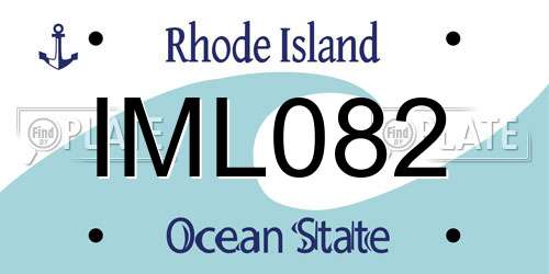 IML082 Rhode Island License Plate