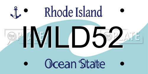 IMLD52 Rhode Island License Plate