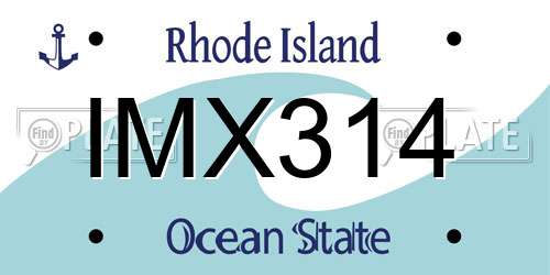 IMX314 Rhode Island License Plate