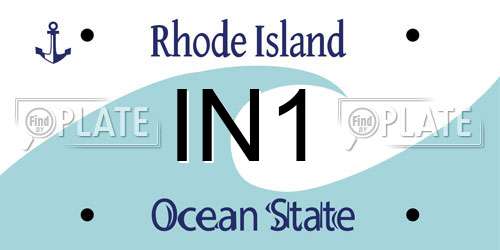 IN1 Rhode Island License Plate