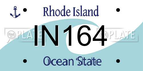 IN164 Rhode Island License Plate
