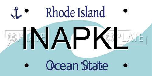 INAPKL Rhode Island License Plate