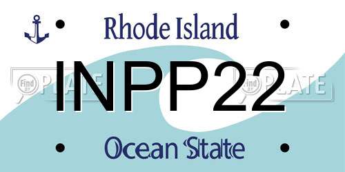 INPP22 Rhode Island License Plate