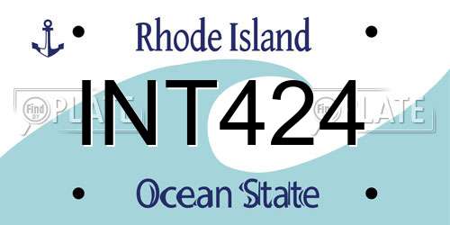 INT424 Rhode Island License Plate
