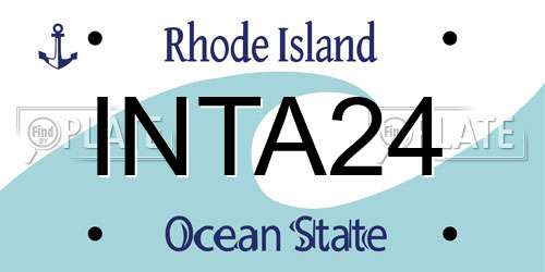 INTA24 Rhode Island License Plate