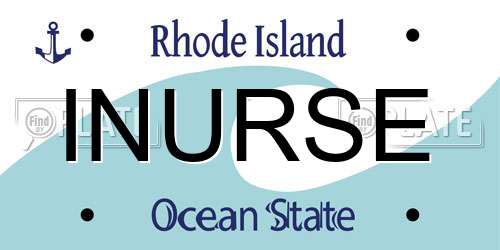 INURSE Rhode Island License Plate