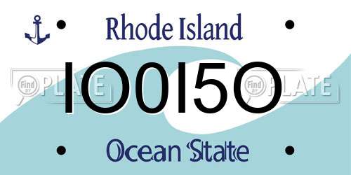 IO0I5O Rhode Island License Plate