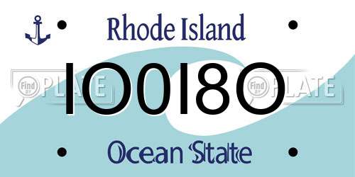 IO0I8O Rhode Island License Plate