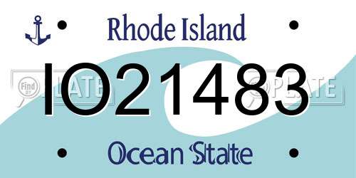 IO21483 Rhode Island License Plate