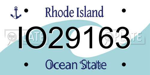 IO29163 Rhode Island License Plate