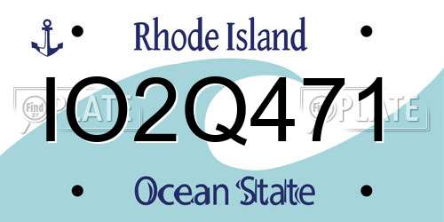 IO2Q471 Rhode Island License Plate