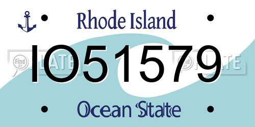 IO51579 Rhode Island License Plate