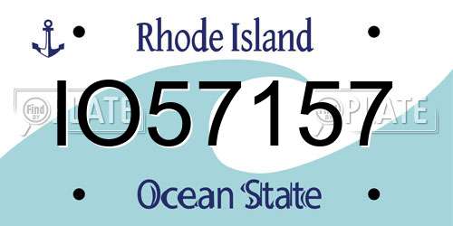 IO57157 Rhode Island License Plate