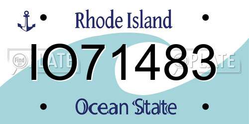 IO71483 Rhode Island License Plate