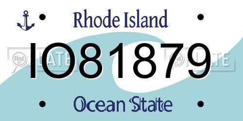 IO81879 Rhode Island License Plate