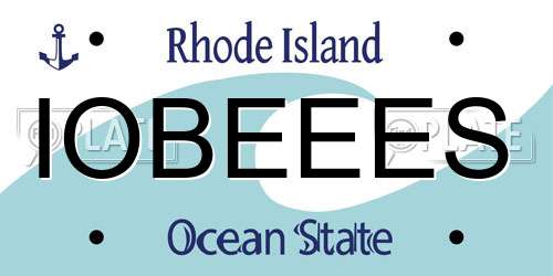 IOBEEES Rhode Island License Plate