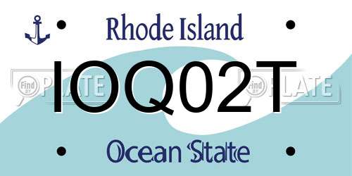 IOQ02T Rhode Island License Plate