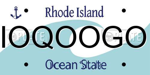 IOQOOGO Rhode Island License Plate