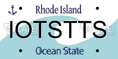 IOTSTTS Rhode Island License Plate