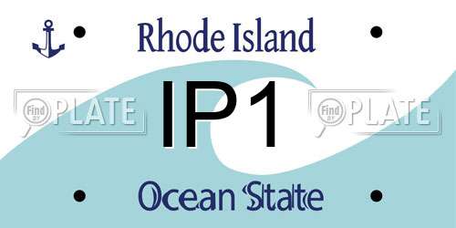 IP1 Rhode Island License Plate