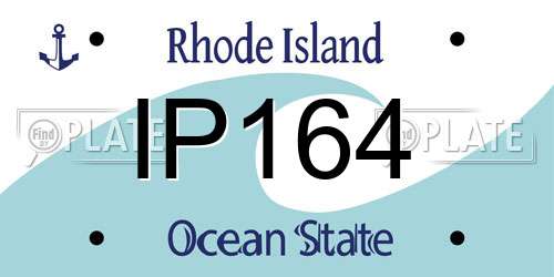IP164 Rhode Island License Plate