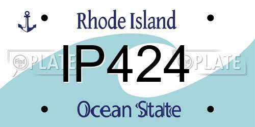 IP424 Rhode Island License Plate