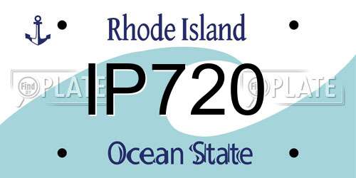 IP720 Rhode Island License Plate