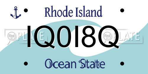 IQ0I8Q Rhode Island License Plate