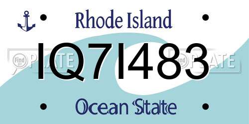 IQ7I483 Rhode Island License Plate