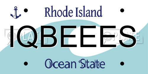 IQBEEES Rhode Island License Plate