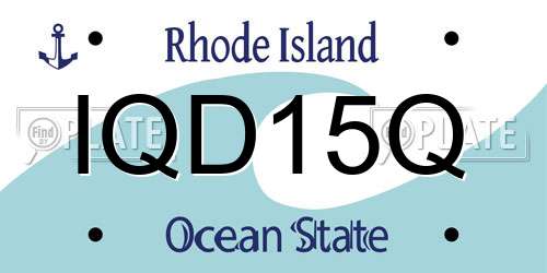 IQD15Q Rhode Island License Plate