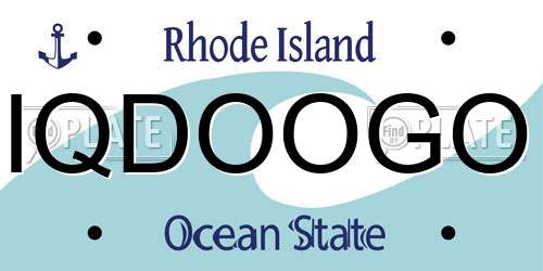 IQDOOGO Rhode Island License Plate