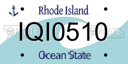 IQI0510 Rhode Island License Plate