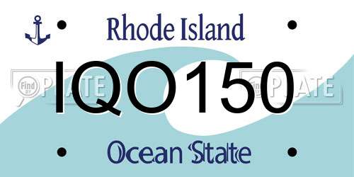 IQO150 Rhode Island License Plate