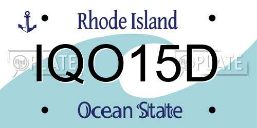 IQO15D Rhode Island License Plate