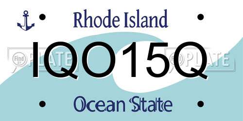 IQO15Q Rhode Island License Plate