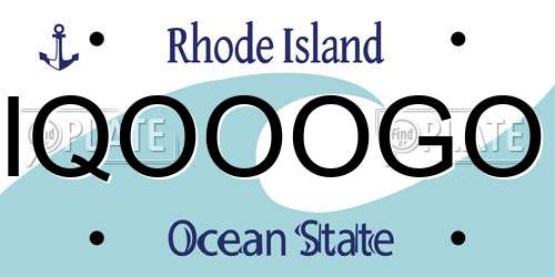 IQOOOGO Rhode Island License Plate