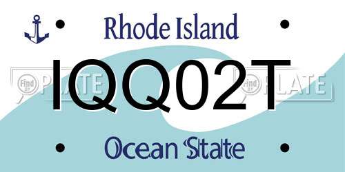 IQQ02T Rhode Island License Plate