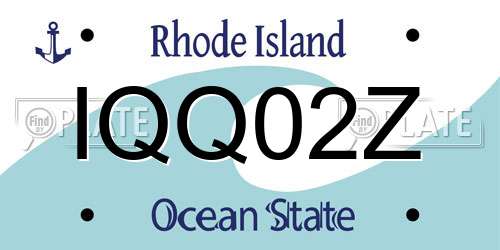 IQQ02Z Rhode Island License Plate